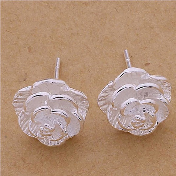 STERLING SILVER FLOWER TASSEL NECKLACE BRACELET RING EARRINGS SET - Picture 7 of 8